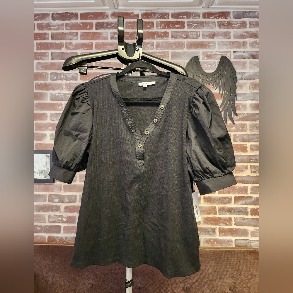 Chico's Black Puff Sleeve Dress